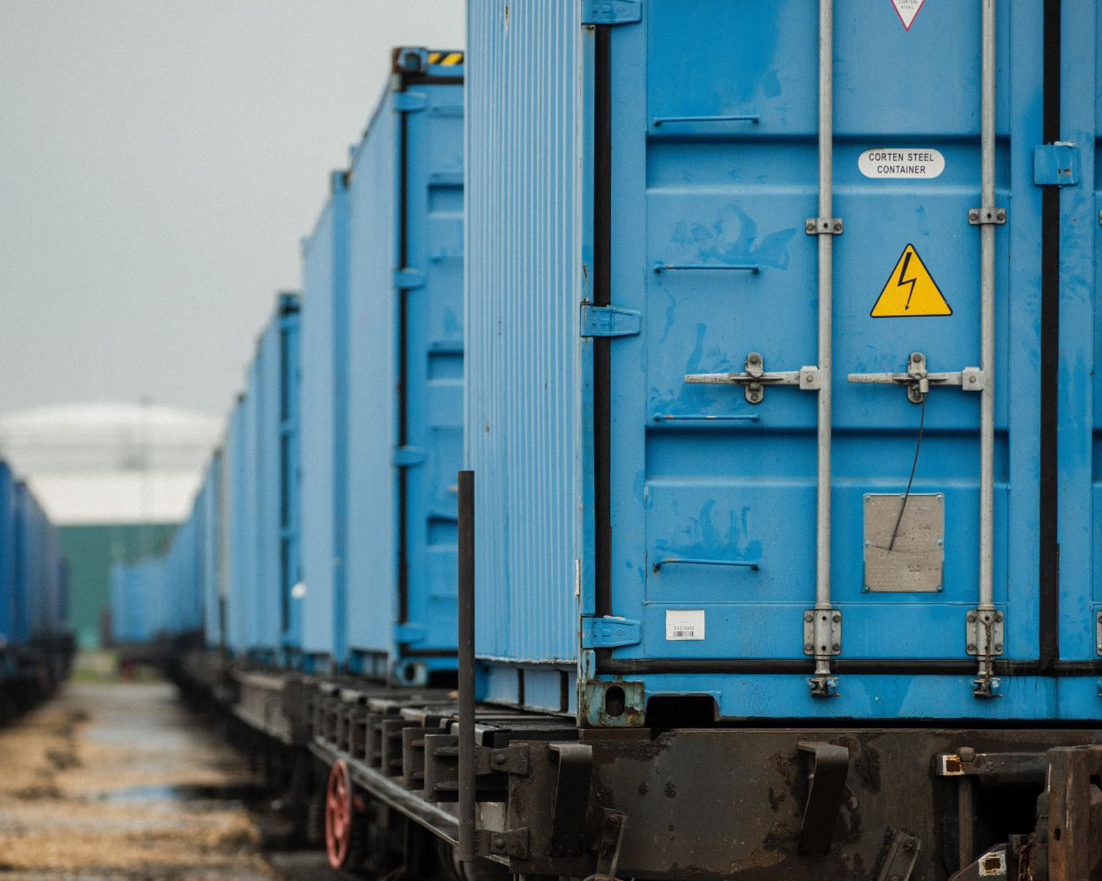 The first grain container train from Ukraine arrives in the port of ...