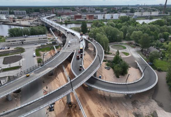 Satiksmes pārvada no Tvaika ielas uz Kundziņsalu